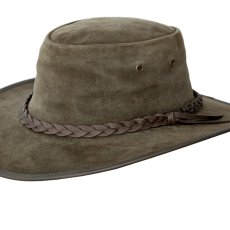 画像2: クラッシャブル・パッカブル レザー ハット（カーキ）/Crushable-Packable Leather Hat(Khaki) (2)