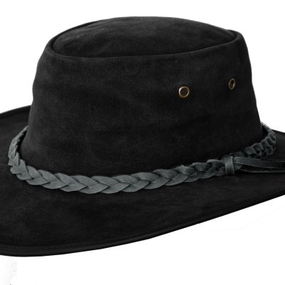 画像2: クラッシャブル・パッカブル レザー ハット（ブラック）/Crushable-Packable Leather Hat(Black)