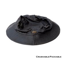 画像4: ステットソン パッカブル ロールアップ バケット ハット（ダークブラウン）/Stetson Packable Roll-up Bucket Hat (Brown) (4)