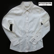 画像1: ステットソン フローラル ウエスタンシャツ クリーム/（長袖）/Stetson Long Sleeve Western Shirt(Women's)  (1)