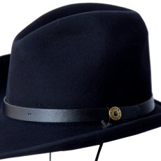 画像2: ステットソン クラッシャブル  ウール ハット（ブラック）あご紐つき S（54cm〜55cm）/Stetson Crushable Wool Hat (Black) (2)
