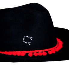 画像3: チャーリーワンホース バッファローファーフェルト カウボーイ ハット ブラック・レッドハットバンド 大きいサイズ 62cm〜64cm/Charlie 1 Horse Cowboy Hat Black/Red (3)