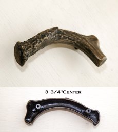 画像3: 取っ手 キャビネットハンドル ブラス 鹿の角デザイン/Antler Cabinet Handle(Brass) (3)