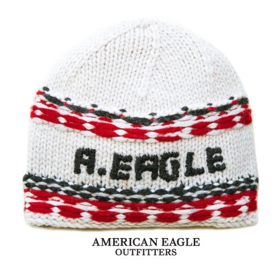 画像1: アメリカン イーグル アウトフィッターズ ニット帽 オフホワイト/American Eagle Outfitters Knit Cap