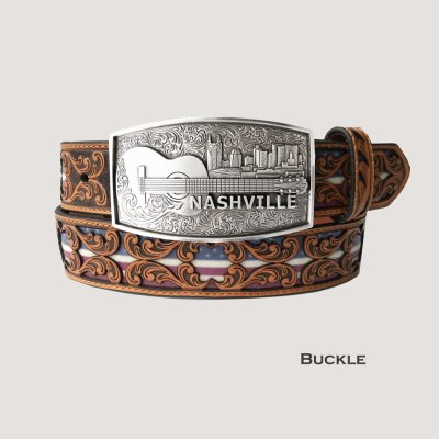 画像2: ナッシュビル ギター ベルト バックル/NASHVILLE Belt Buckle(Antique Silver)