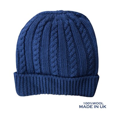 画像1: 英国製 メリノウール ニット キャップ（ネイビー）/Peregrine Merino Wool Knit Cap(Navy)