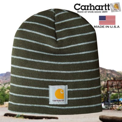 画像1: カーハート ニット キャップ モス/Carhartt Knit Cap(Moss)