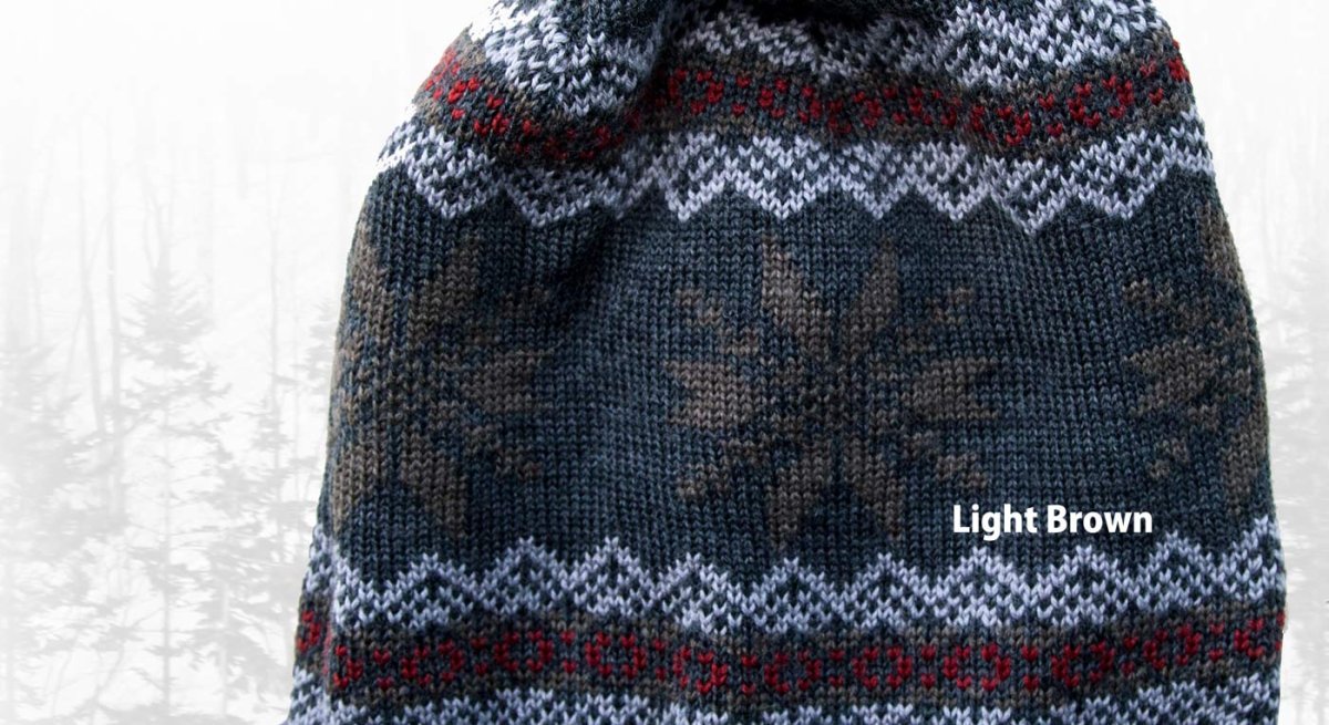 画像4: ペンドルトン ニット帽 ニットキャップ スノー(ブラウン・ライトブラウン)/Pendleton Cap With Pom Pom(Charcoal Fair Isle) (4)