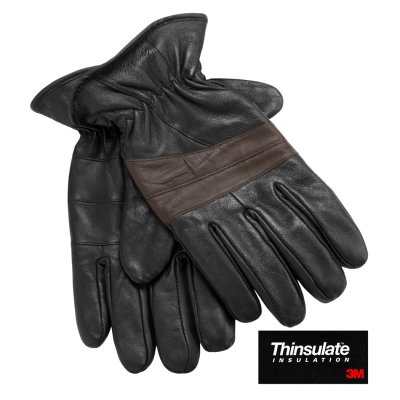 画像1: シープスキン レザー グローブ シンサレート フリース 裏地つき（ブラック）/Sheepskin Leather Gloves Thinsulate® Insulated(Black)