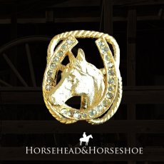 画像4: スカーフ スライド スカーフ留め ネックスカーフ用（ホースヘッド&ホースシュー）/Scarf Slide Horsehead&Horseshoe (4)