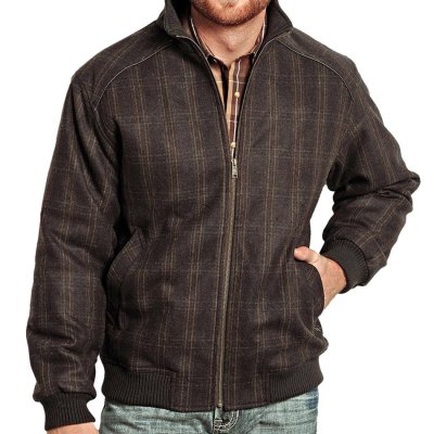 画像1: パンハンドルスリム パウダーリバーアウトフィッターズ ウール ウエスタン コート（ブラウン）/Panhandle Slim Powder River Outfitters Western Coat(Brown Plaid)