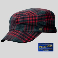 画像1: ペンドルトン キャップ（レッド・ブラックチェック）/Pendleton Cap(Red/Black Check) (1)