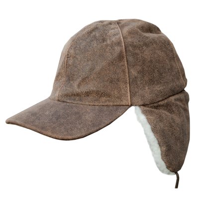 画像2: マッド ボンバー イヤーフラップ ディストレストレザー キャップ（ビンテージ ブラウン）/Mad Bomber Distressed Leather Hat with earflaps(Brown)