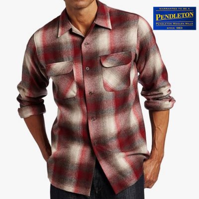 画像1: ペンドルトン ウールシャツ ビンテージフィット ボードシャツ クラレット・タン XXS・XS/Pendleton Vintage Fit Board Shirt Claret Tan