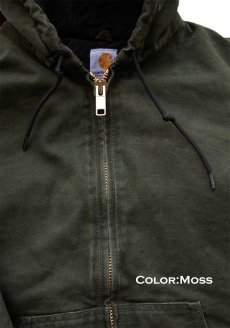 画像2: カーハート キルトフランネルラインド サンドストーン アクティブ ジャケット J130 モスグリーン L(身幅69cm) /Carhartt Quilted Flannel Lined Sandstone Active Jacket(Moss) (2)
