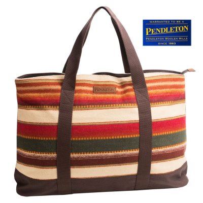 画像1: ペンドルトン サンタフェ ストライプ ウール トートバッグ/Pendleton Santa Fe Stripe Wool Tote Bag