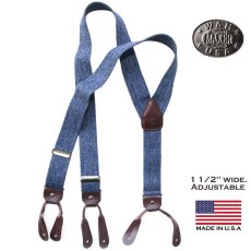 画像1: ワーメーカー サスペンダー（デニム）/Wah Maker Suspenders(Denim) (1)