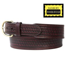 画像1: ウエスタン ワーク レザーベルト テーパード バスケット ブラウン/Western Leather Belt(Brown) (1)