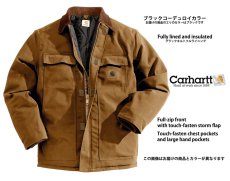 画像4: カーハート サンドストーンダック アークティック キルト ラインド コート（ブラウン）L（身幅66cm）/Carhartt Sandstone Duck Arctic Quilt Lined Coat C28(Brown) (4)