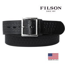 画像1: フィルソン ブライドルレザー ベルト ブラック/Filson Bridle Leather Belt(Black) (1)