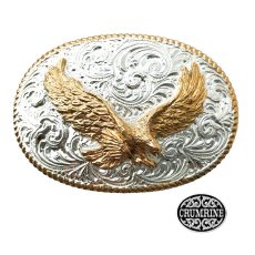 画像1: クラムライン ウエスタン ロープエッジ フライング イーグル ベルト バックル /Crumrine Belt Buckle Flying Eagle/Rope Edge (1)