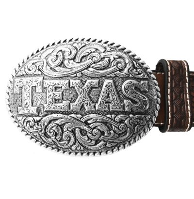 画像2: クラムライン テキサス  ロープエッジ ウエスタン ベルト バックル /Crumrine TEXAS Rope Edge Belt Buckle 