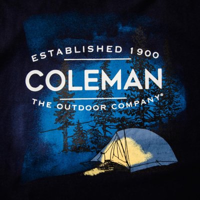 画像1: コールマン アウトドア キャンプ 半袖 Tシャツ（ネイビー）L（身幅59cm）/Coleman T-shirt(Navy)
