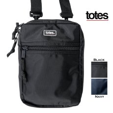 画像1: トーツ ショルダー ポーチ 小物入れ 2ポケットキーパー（ブラック/ネイビー）/Totes Two Poket Keeper(Black/Navy) (1)