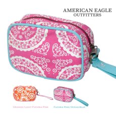 画像1: アメリカンイーグルアウトフィッターズ ポーチ フクシャピンク・オーシャンブルー/オレンジ・ライトフクシャピンク/American Eagle Outfitters Pouch (1)