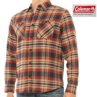 画像2: コールマン フランネル シャツ（ラスト・ネイビー/長袖）/Coleman Flannel Shirt(Rust/Navy) 
