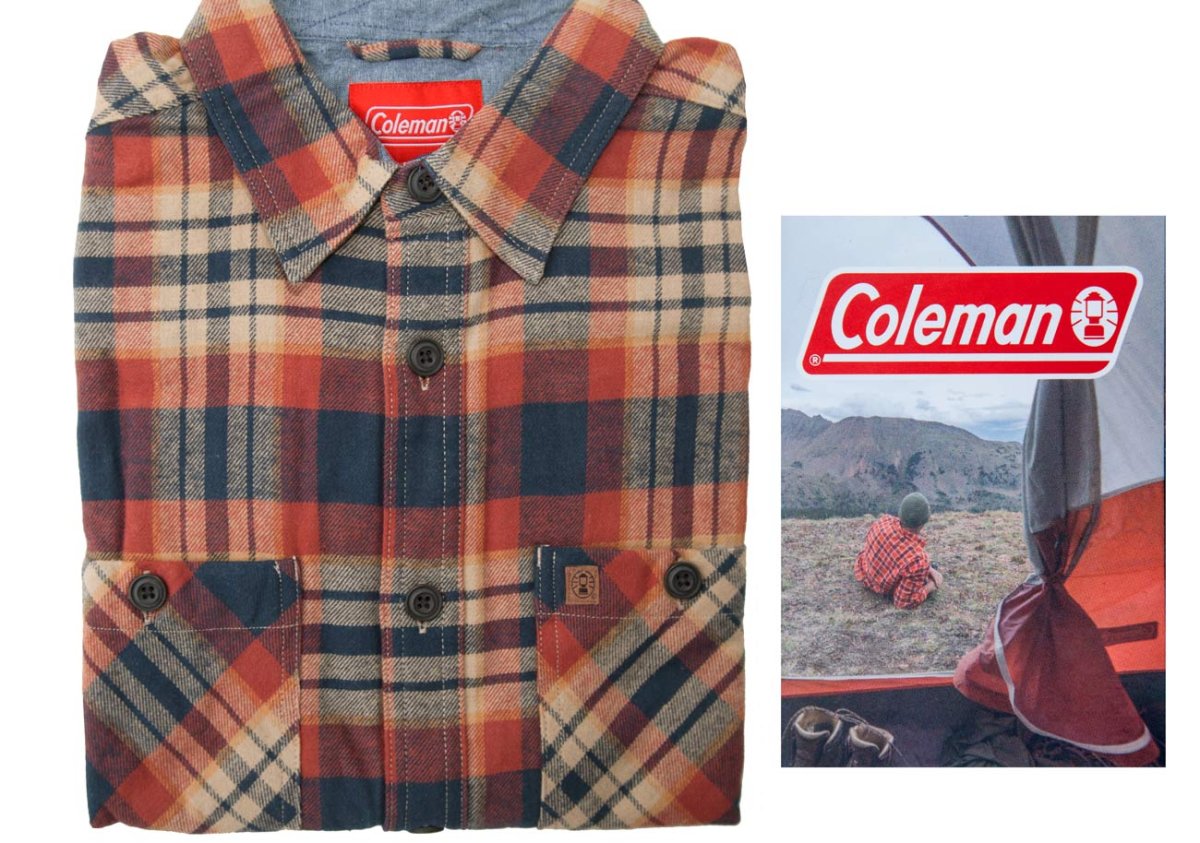 画像2: コールマン フランネル シャツ（ラスト・ネイビー/長袖）/Coleman Flannel Shirt(Rust/Navy)  (2)