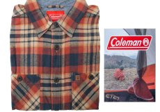 画像2: コールマン フランネル シャツ（ラスト・ネイビー/長袖）/Coleman Flannel Shirt(Rust/Navy)  (2)