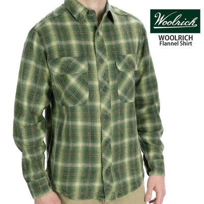 画像1: ウールリッチ フランネル シャツ グリーン・ブラウン（長袖）S/Woolrich Long Sleeve Flannel Shirt(Green/Brown)