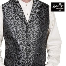 画像1: スカリー オールドウエスト ベスト（ワイルドヴァイン・ダークグレー）/Scully Old West Vest (Wild Vine/Dark Grey) (1)