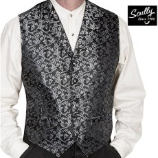 画像2: スカリー オールドウエスト ベスト（ワイルドヴァイン・ダークグレー）/Scully Old West Vest (Wild Vine/Dark Grey) (2)