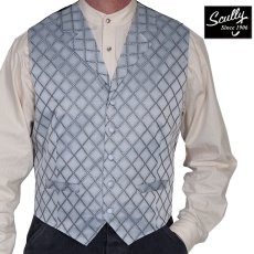 画像1: スカリー オールドウエスト ベスト（ダイヤモンドロープ・グレー）L/Scully Old West Vest (Diamond Rope/Grey) (1)