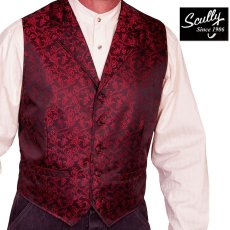 画像1: スカリー オールドウエスト ベスト（ワイルドヴァイン・レッド）/Scully Old West Vest (Wild Vine/Red) (1)