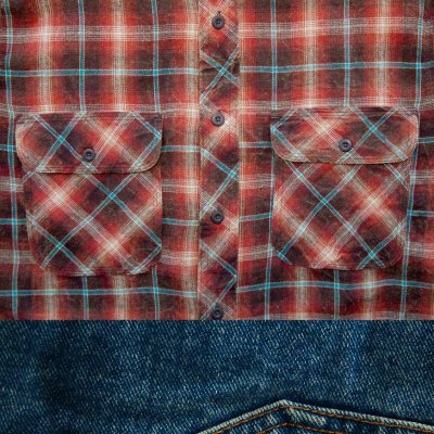 画像3: ウールリッチ フランネル シャツ レッド・ブルー（長袖）S/Woolrich Long Sleeve Flannel Shirt(Red/Blue)