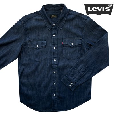 画像1: リーバイス ウエスタンシャツ（スケートボーディング コレクション デニム ダーク ウオッシュ/長袖）/Levi's® Skateboarding Collection Western Shirt Rinse