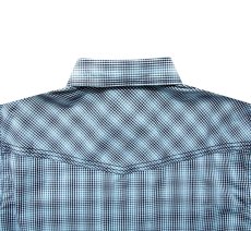画像4: ウエスタンシャツ ブルー（長袖）S/ Long Sleeve Snap Western Shirt(Blue) (4)