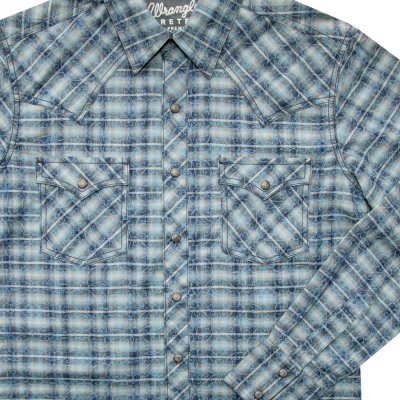 画像2: ラングラー ウエスタンシャツ レトロ プレミアム ブルー（長袖）S/Wrangler Retro Premium Long Sleeve Western Shirt(Blue)
