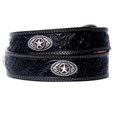 画像2: ジャスティン 5 スター コンチョ ランチ ウエスタン ベルト（ブラック）/Justin 5 Star Ranch Western Belt(Black) (2)