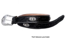 画像3: ジャスティン 5 スター コンチョ ランチ ウエスタン ベルト（ブラック）/Justin 5 Star Ranch Western Belt(Black) (3)