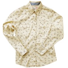 画像1: レディース フローラル ウエスタン シャツ アイボリー・ブルー・ブラウン（長袖）S/Tin Haul Long Sleeve Western Shirt(Women's)  (1)