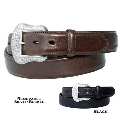 画像1: ウエスタン レザー ベルト ブラウン/ブラック 40,42/Western Leather Belt(Brown/Black)
