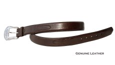 画像2: ウエスタン レザー ベルト ブラウン/ブラック 40,42/Western Leather Belt(Brown/Black) (2)
