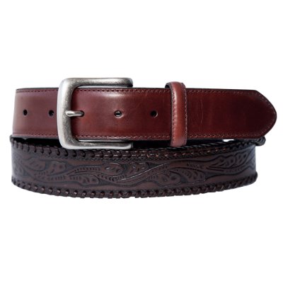 画像1: ローパー ウエスタン レザー ベルト（ブラウン）/Roper Western Leather Belt(Brown)