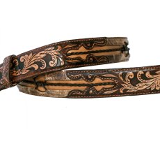 画像2: ジャスティン バーブド ワイヤー ビンテージ ウエスタン ベルト（ブラウン）/Justin Barbed Wire Western Belt(Brown) (2)