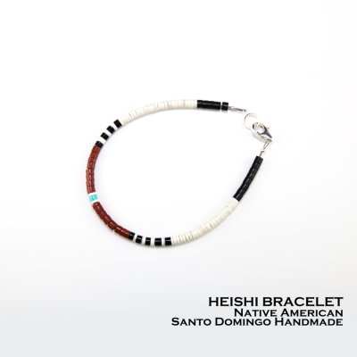 画像1: アメリカ インディアン サントドミンゴ族 ケワプエブロ ヒシ ビーズ ブレスレット 19cm/Native American Santo Domingo Kewa Pueblo Heishi Bracelet