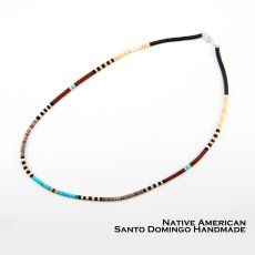 画像1: アメリカ インディアン サントドミンゴ族 ケワプエブロ ヒシ ビーズ ネックレス 42cm/Native American Santo Domingo Kewa Pueblo Heishi Necklace (1)